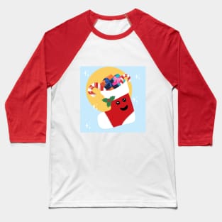 Christmas Stocking with Gifts Baseball T-Shirt